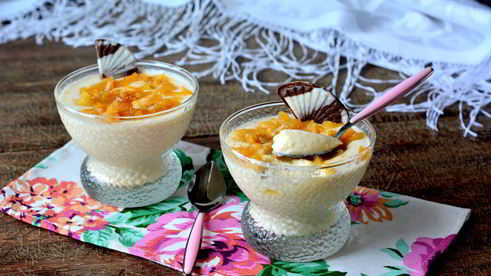 десерт с грушей пломбир