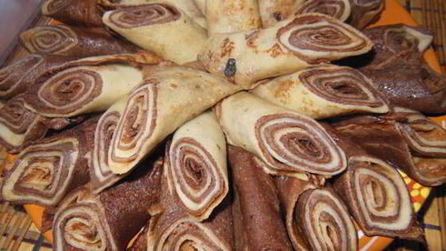 десертные блинчики полосатики