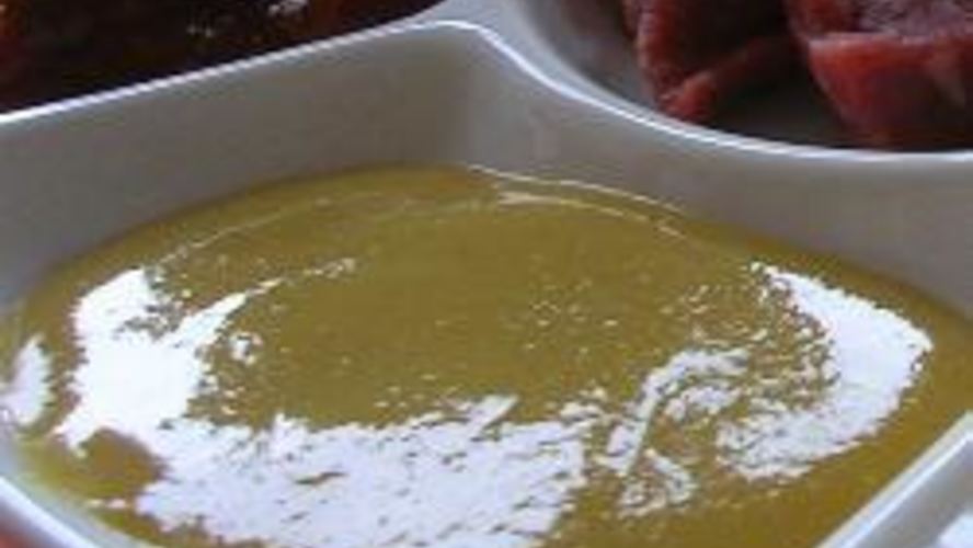 Рецепт фондю из говядины с горчичным соусом и соусом карри