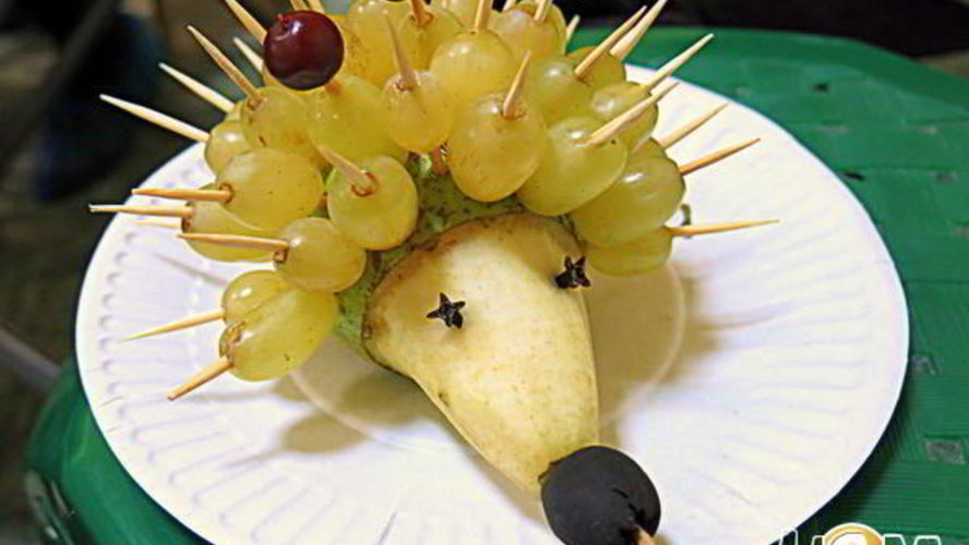 Рецепт фруктового десерта ежика