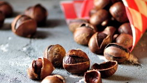 каштаны, запеченные в духовке