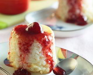 Клубничный рисовый пудинг