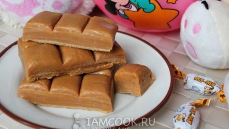 Рецепт ирисок, домашних молочных конфет