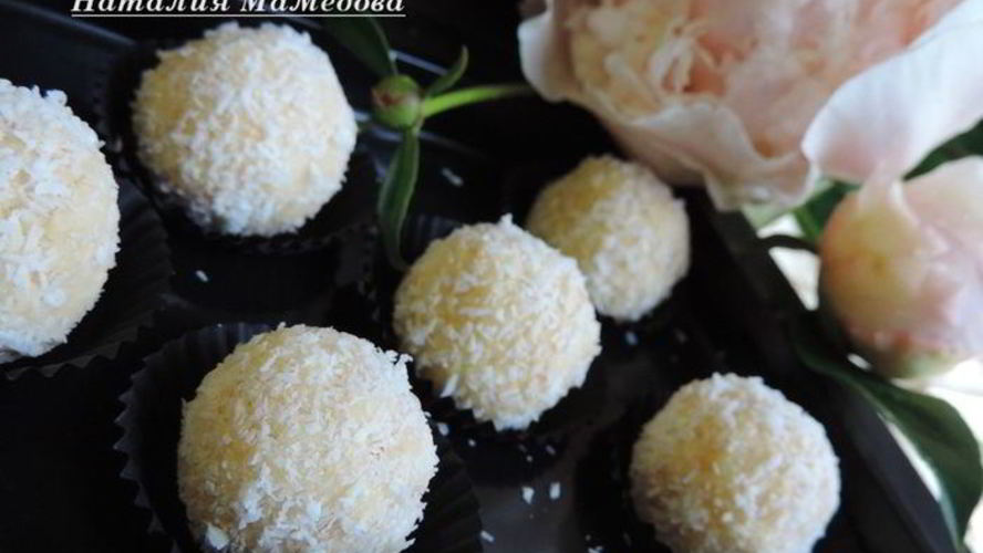 Рецепт кокосово-кунжутных конфеты