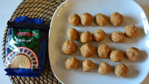 конфеты из киноа с арахисовой пастой