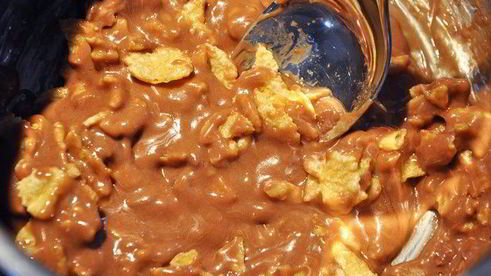 конфеты из шоколадных батончиков c кукурузными хлопьями