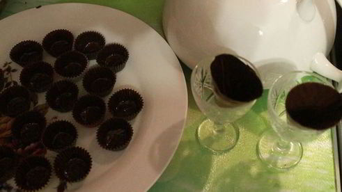 конфеты с шоколадно-сливочной начинкой