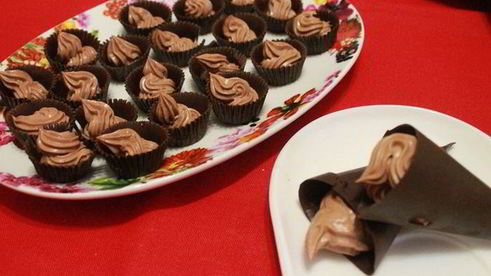 конфеты с шоколадно-сливочной начинкой