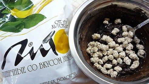 конфеты с вяленой вишней и отрубями