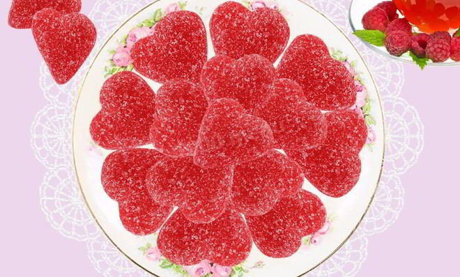 Желейные конфеты с малиной