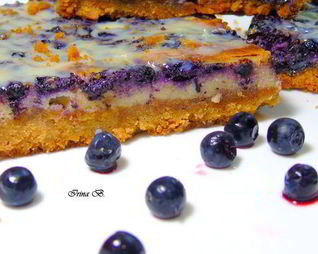 Барс с черникой и лимонным кремом