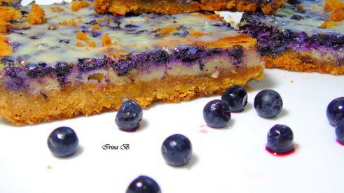 барс с черникой и лимонным кремом