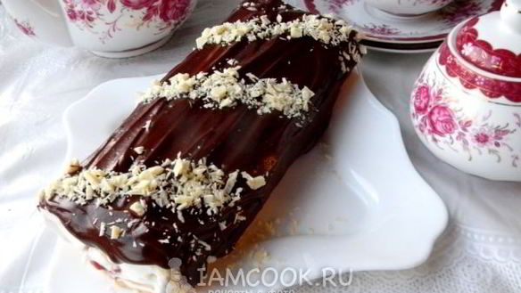 Рецепт Бисквитного рулета с творожным кремом и джемом