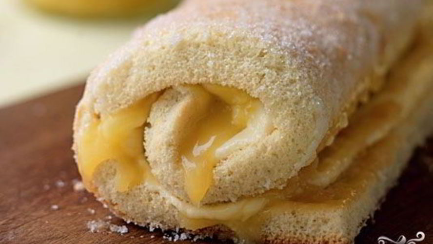 Рецепт бисквитного рулета с заварным кремом