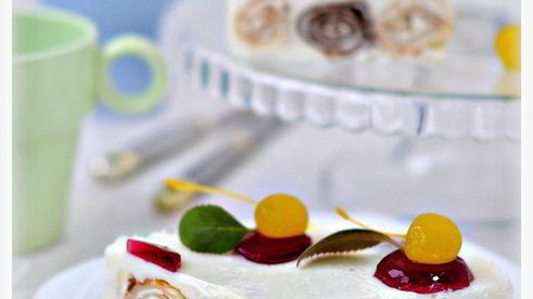 блинный десерт с кремом из маскарпоне