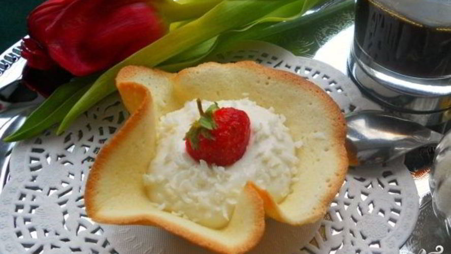 Рецепт корзиночек с творожным кремом