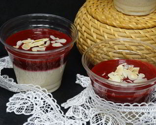 Крем из овсянки с малиновым кули