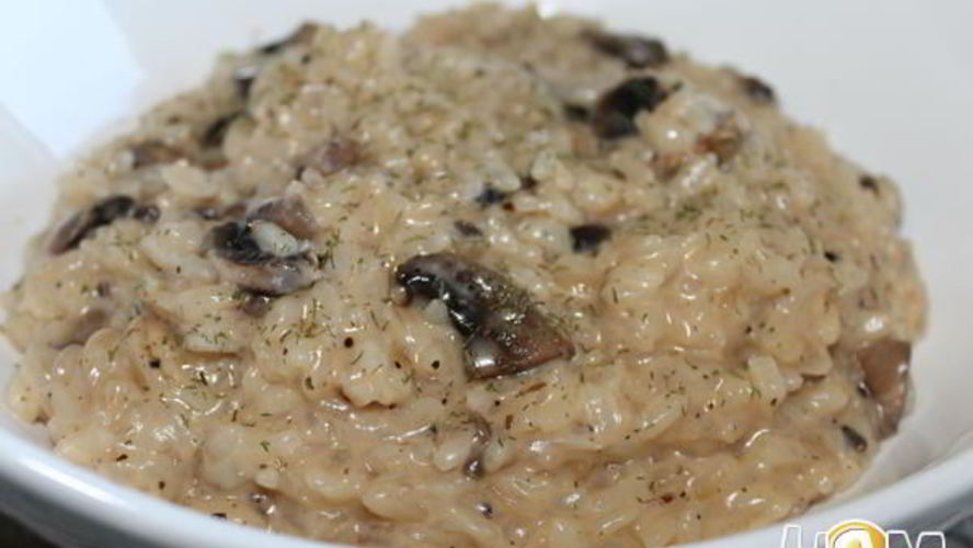 Рецепт кремового ризотто с грибами и сыром