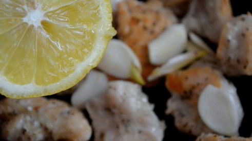 курица по-китайски с грибным кремом