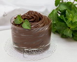 Шоколадный крем на сливках