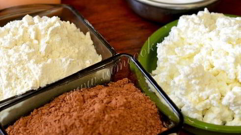 шоколадные блинчики с творожным кремом и бананом