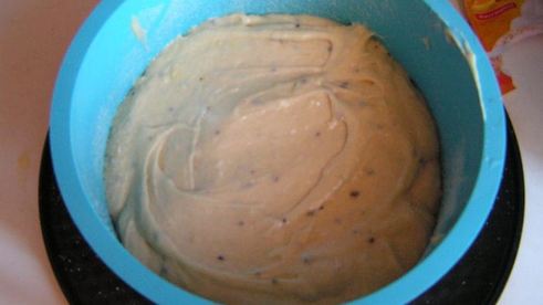 тортик с заварным лимонно-сгущенным кремом и сливками