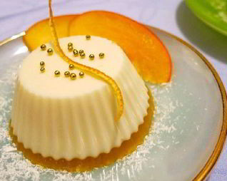 Лимонная панна котта на апельсиновом желе