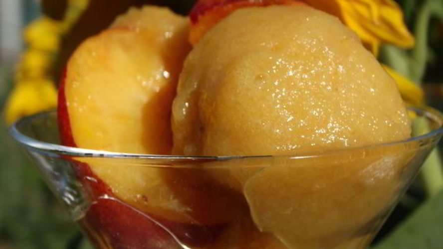 Рецепт медово-нектаринового сорбет с шампанским