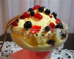 Миндально-ромовое мороженое