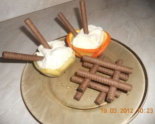 Мороженое во фруктовой корзиночке