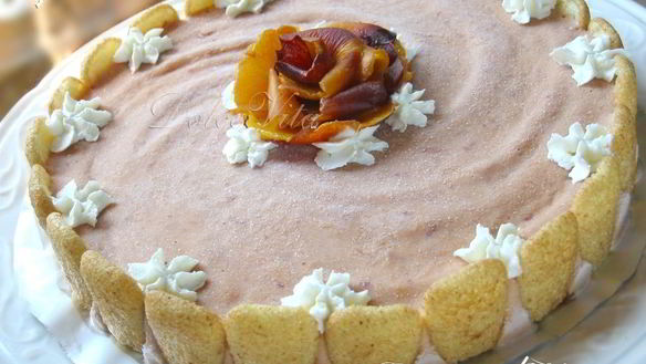 Рецепт Персикового торта-мороженого