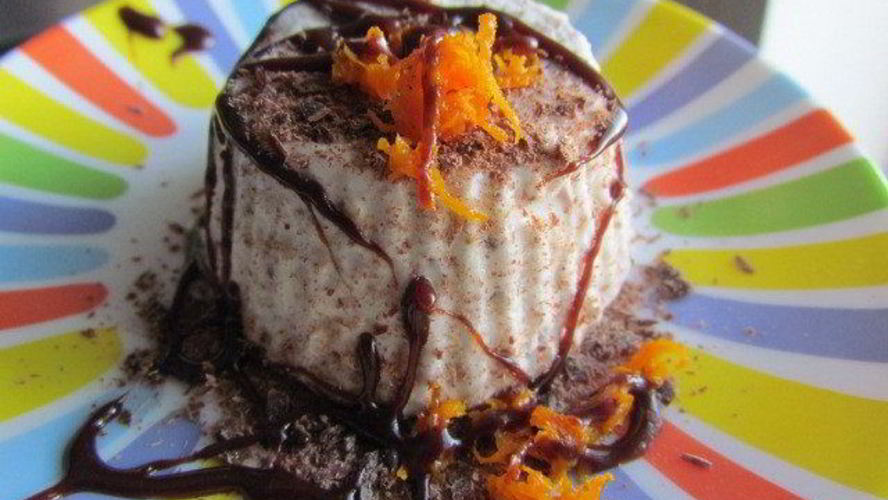 Рецепт школадна-апельсинового мороженого с теплым шоколадным соусом