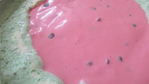 торт-мороженое арбуз