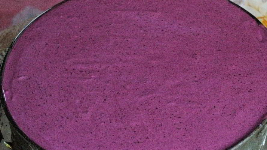 Рецепт черничного торта-мусса