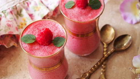 малиновый мусс из манки