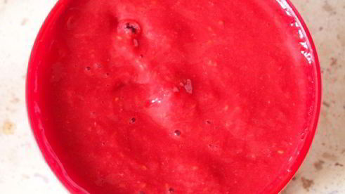 малиновый мусс из манки