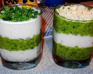 Салат-мусс с кальмарами