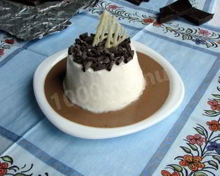 Творожный мусс из творога с шоколадным желе