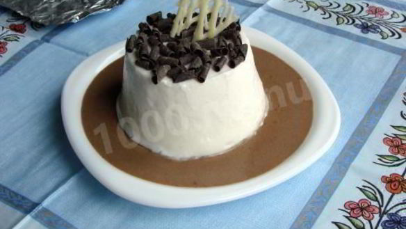 Рецепт Творожного мусса из творога с шоколадным желе