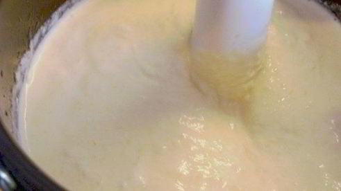 творожный мусс с брусникой