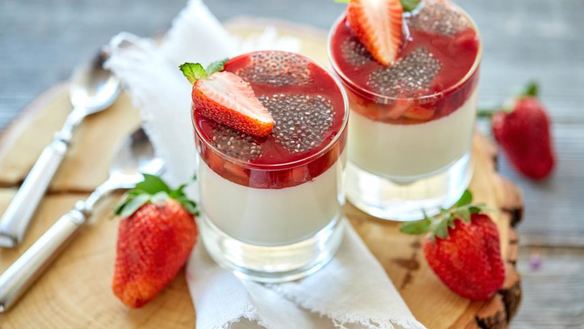 Рецепт Панны котта на рисовом молоке с семенами чиа