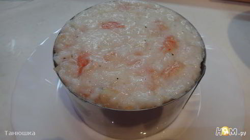 паровой пудинг из креветок