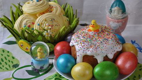 коньячный кулич с изюмом, цукатами и орехами