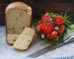 Кулич творожный в хлебопечке