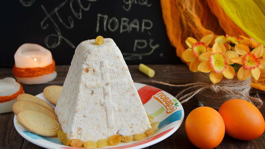 Рецепт пасхи из печенья и творога