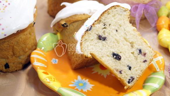 Рецепт Пасхального кулича с изюмом