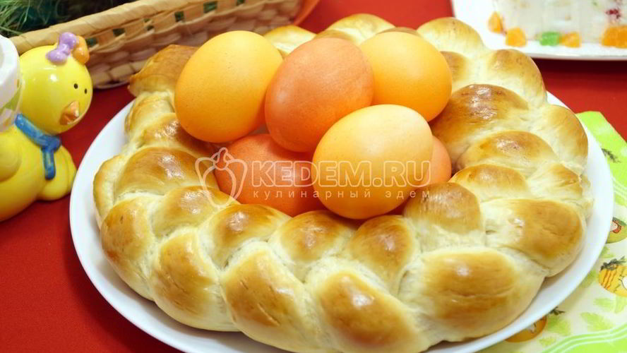 Рецепт пасхального венка для яиц