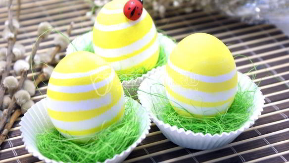 Рецепт Пасхальных яиц Полосатики