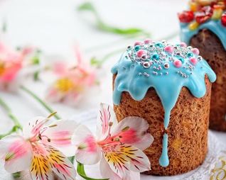 Сочный творожный кулич