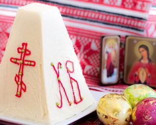 Царская творожная пасха с маковой начинкой